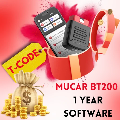 MUCAR BT200 T-CODE 15 Resets Maintenance Function 1 YEAR FREE