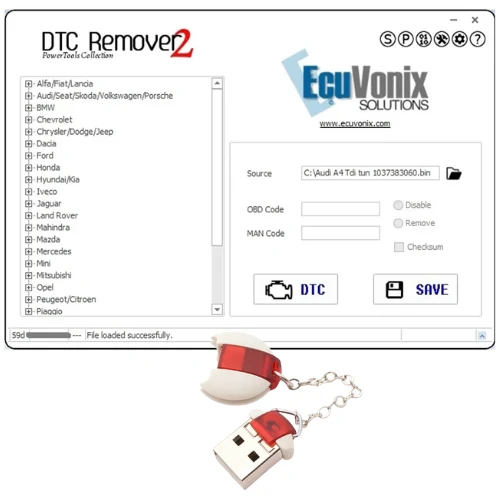 V2.5.6 DTCRemover 2 DTC Off Delete Software – Remove or Disable DTCs in Different ECUs with ECU Programmer