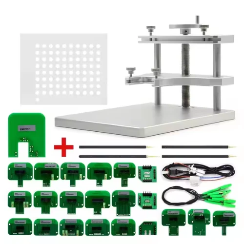 Metal LED BDM Frame Kit – Steel ECU Tuning Platform with 4 Probe Pens & 22 Adapters for KESSKTAG Programmers