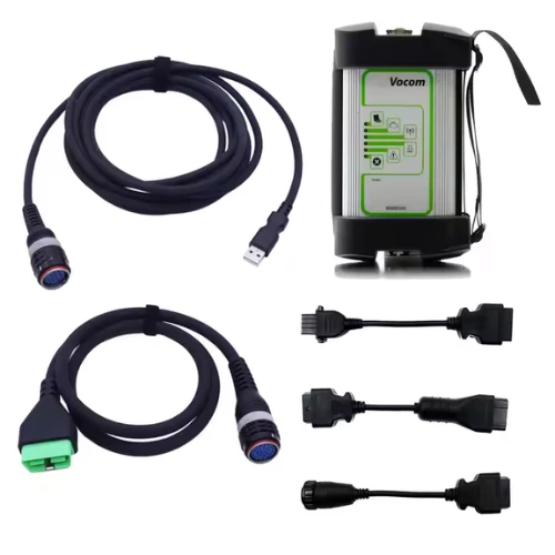 Advanced Round Interface for VOLVO VO-COM 2 with SSD – Auto Diagnostic Tool Kit | VOCOM  88894000 Heavy Duty Truck OBD2 Scanner for Volvo & Mack Commercial Vehicles |Ready to use