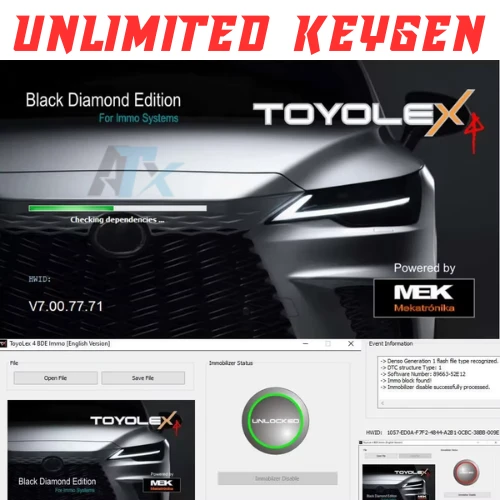 Toyolex4 Professional Diagnostic & ECU Reprogramming Tool – Unlimited Keygen Access, Denso & Lexus Full System Support, Advanced DTC Disable & Flashing Software
