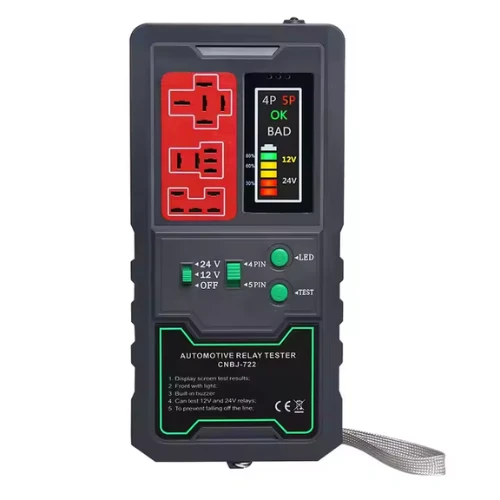 Multi-Voltage Relay Tester for Vehicles – 12V/24V Car Relay Detection Tool for 4-Pin & 5-Pin Systems